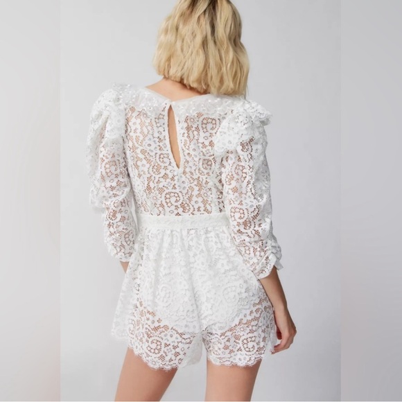For Love & Lemons Santo Lace Romper - Picture 2 of 5